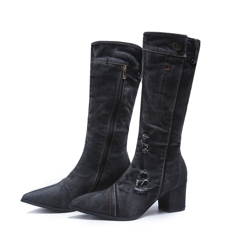 Levoire | Bottes Denim Statement Noir