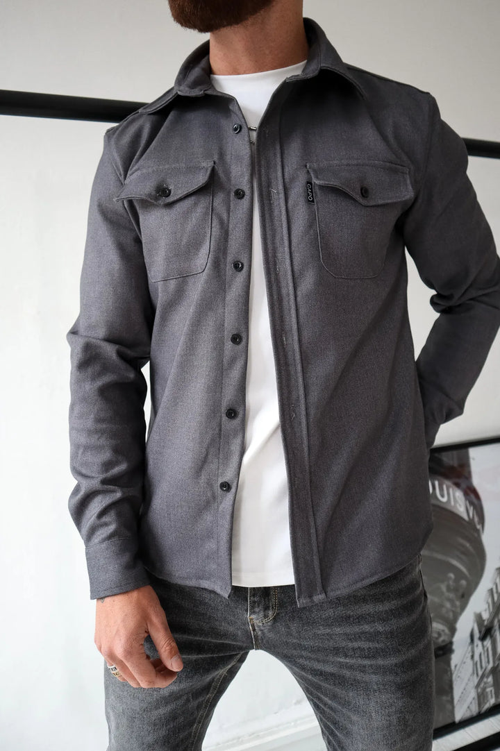 Levoire | Chemise Moderne Pour Hommes Gris foncé