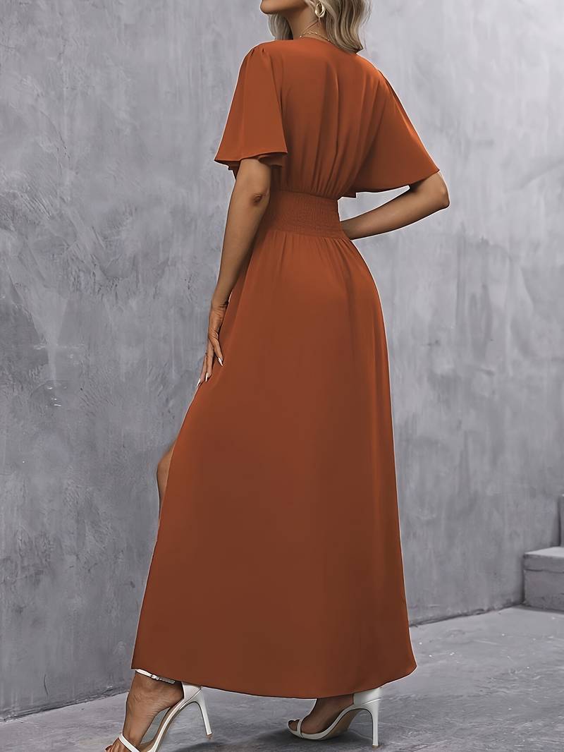 Levoire | Robe Avec Col À Volants Et Taille Plissée