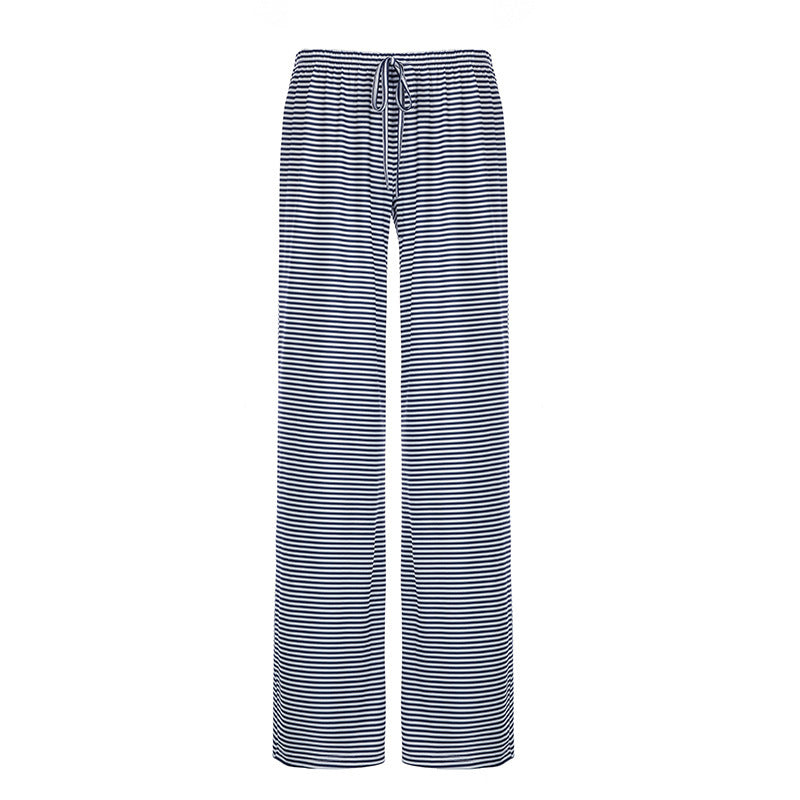 Levoire | Pantalon Rayé Tendance Pour Un Look Frais Bleu