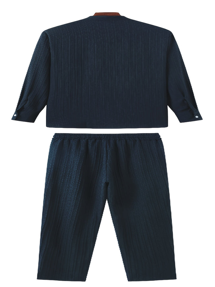 Levoire | T-Shirt À Manches Longues Unicolore Et Pantalons De Survêtement