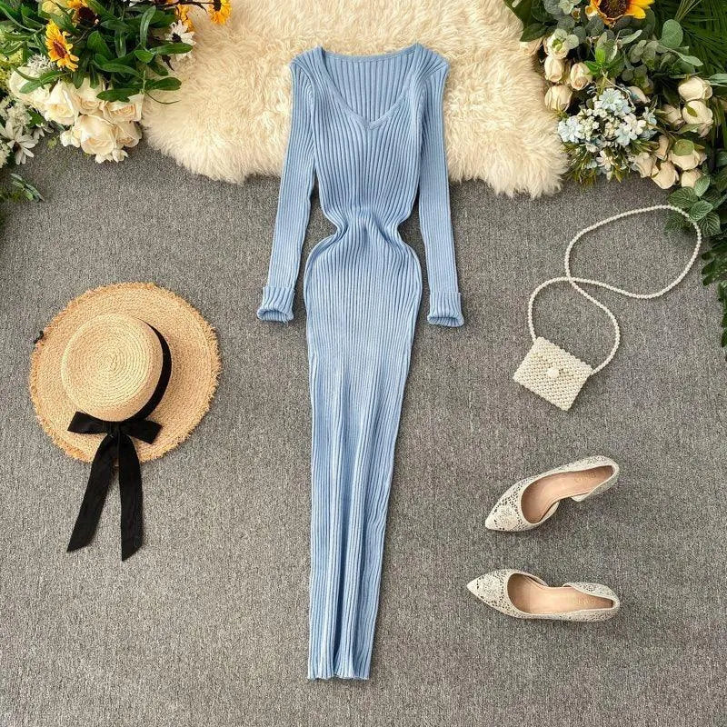 Levoire | Robe femme simple Bleu ciel Une taille