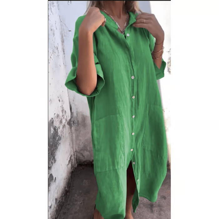Levoire | Robe Florale Vintage Élégante Vert