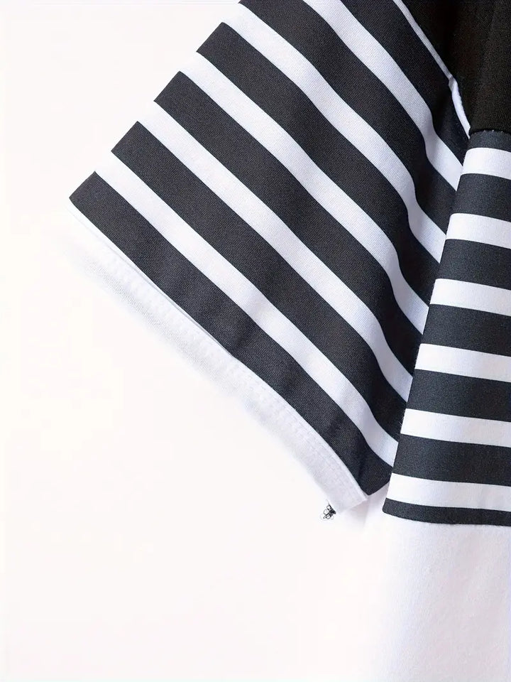 Levoire | Chemise Décontractée Rayée Manches Courtes
