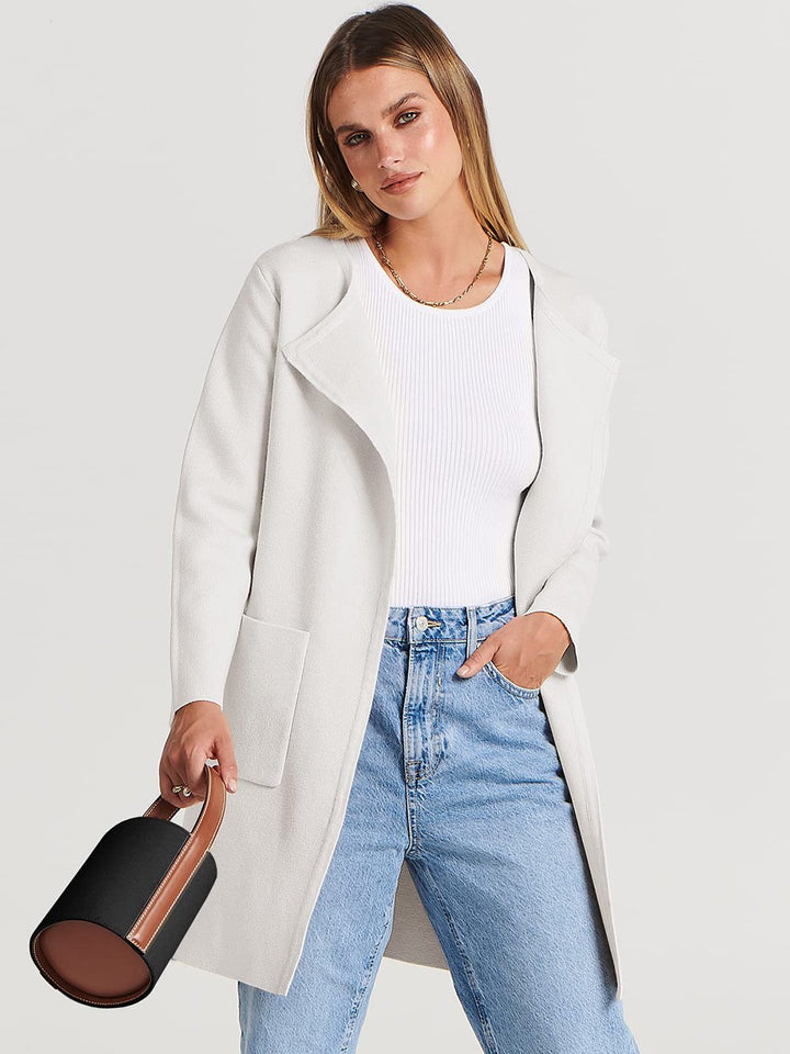 Levoire | Nouveau manteau de mode à revers Blanc