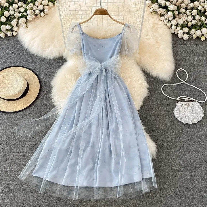 Levoire | Robe Rétro Française Bleue Bleu