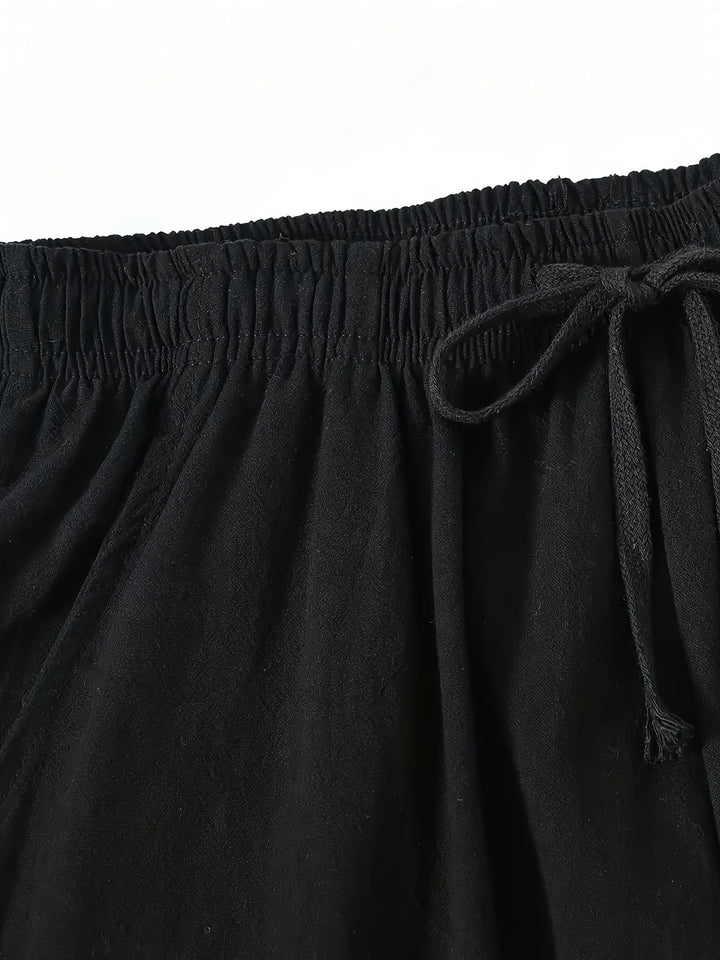 Levoire | 100% Coton Pantalons Détendus À Cordon