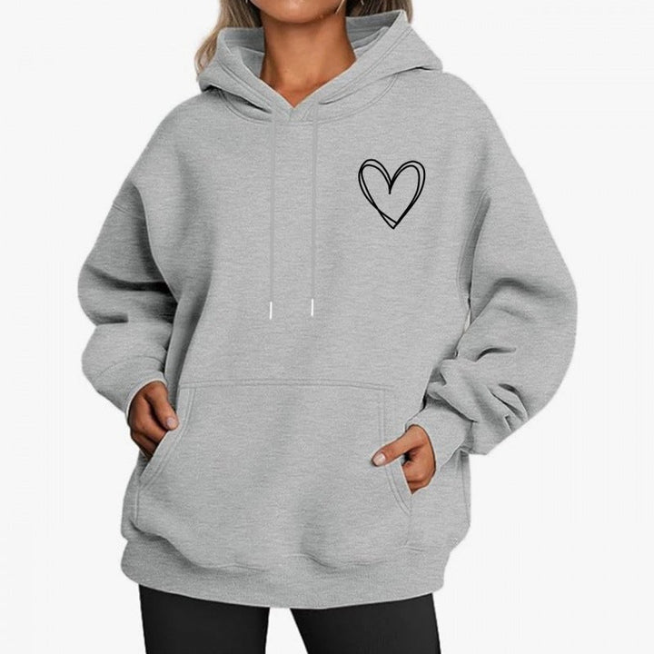 Levoire | Hoodie Décontracté À Manches Longues Gris clair