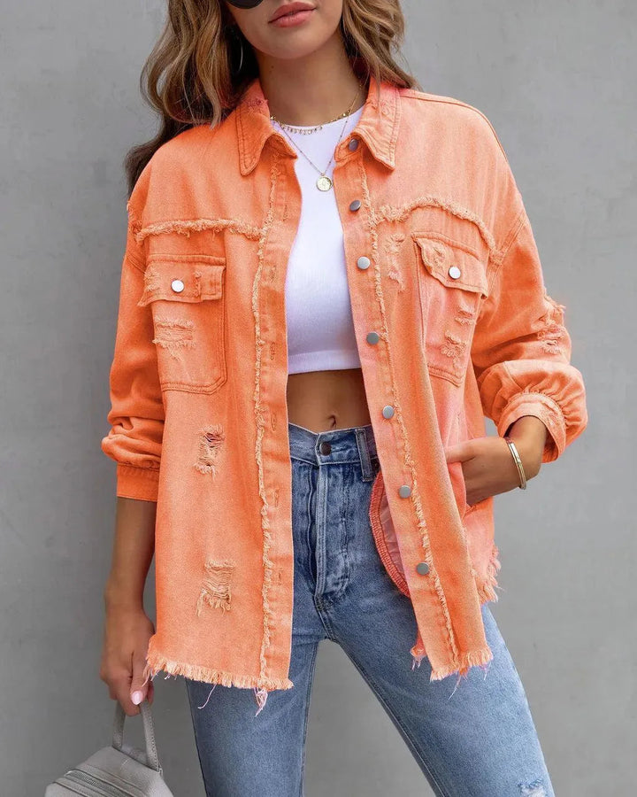 Levoire | Top en jean pour femme Orange