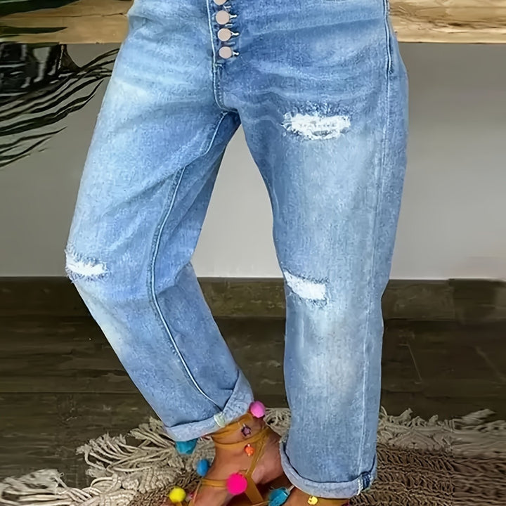 Levoire | Usé Bleu Femme Stretch Jean