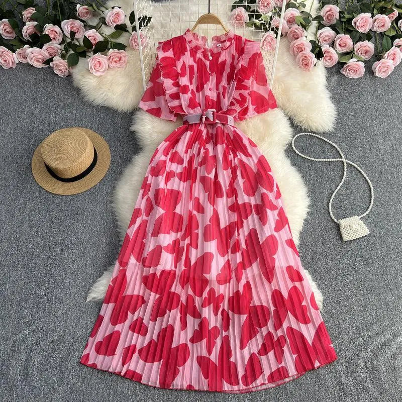 Levoire | Robe femme avec impression terrestre Rot Taille libre