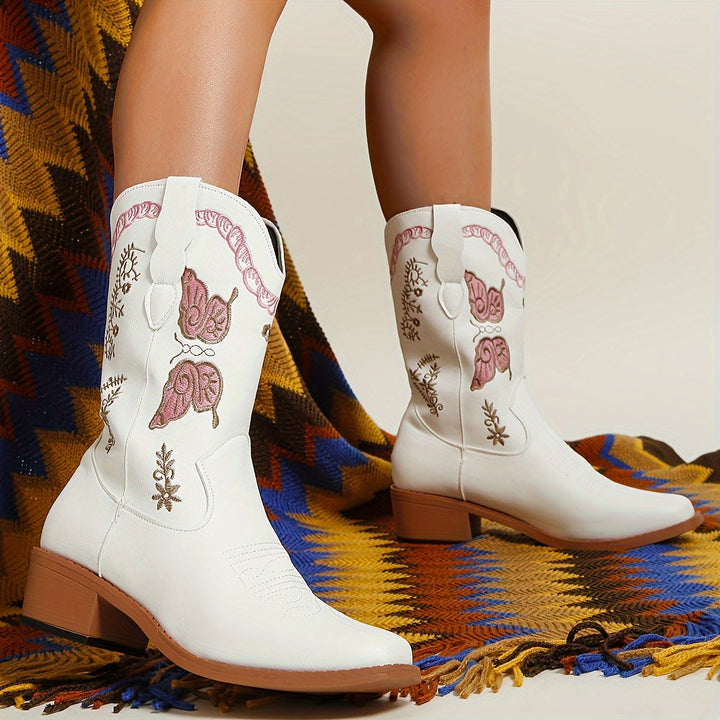 Levoire | Bottes Cowboy À Motifs De Papillons Pour Femmes