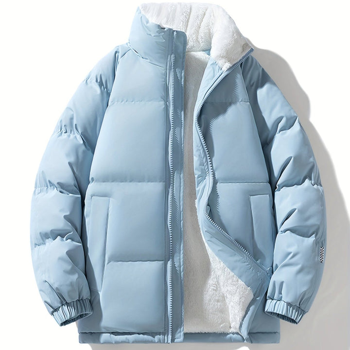 Levoire | Veste Polaire À Manches Longues Avec Fermeture Éclair, Manteau Bouffant Bleu clair