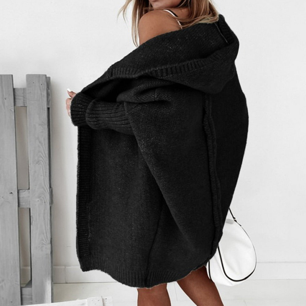 Levoire | Long Warm Cardigan Pour Femmes Noir