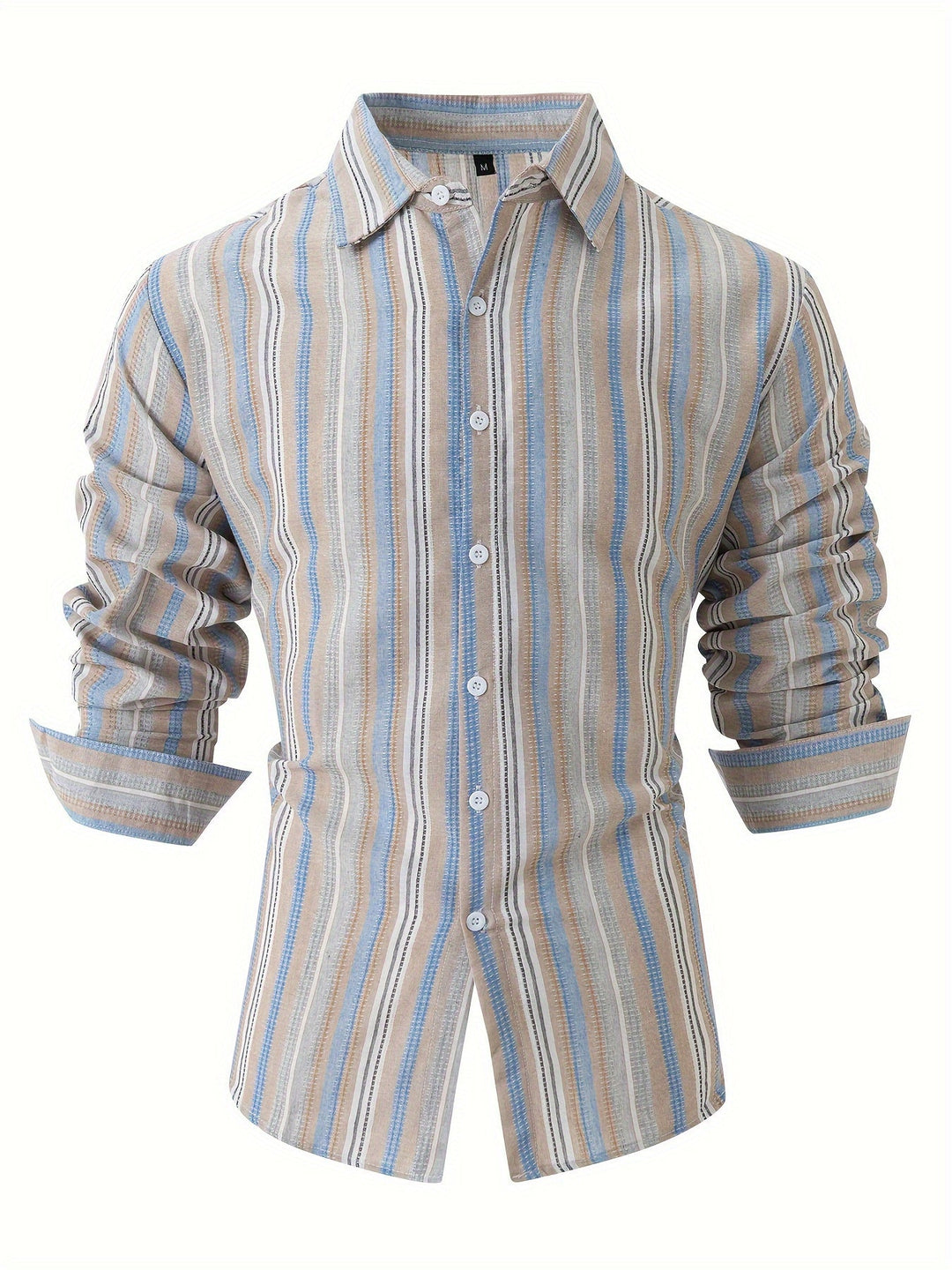 Levoire | Chemise En Coton Lin Rayée Pour Hommes Pour Un Look Décontracté