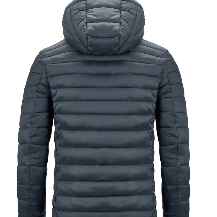 Levoire | Veste En Nylon Léger Matelassée Pour Hommes Avec Capuche gris