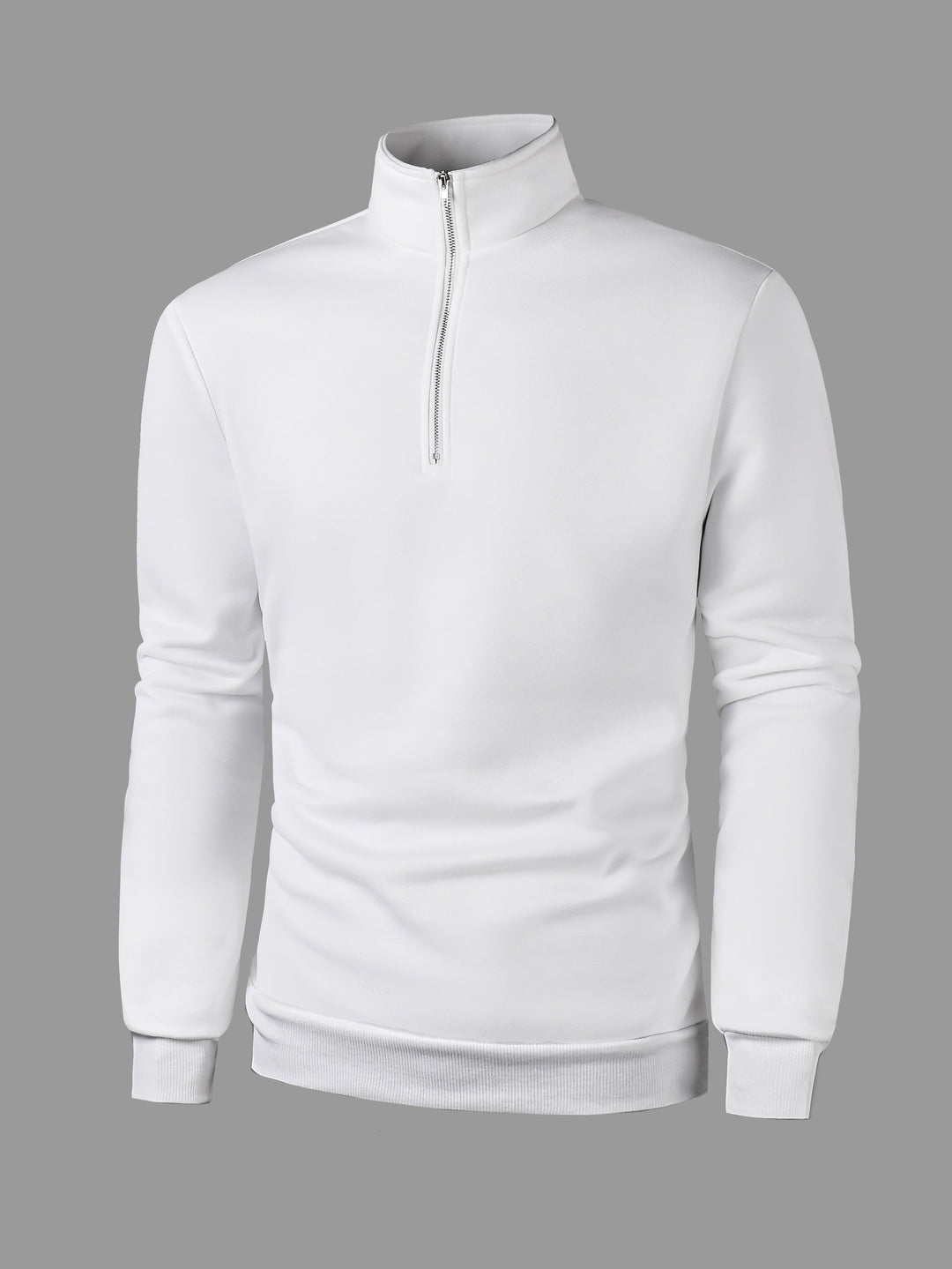 Levoire | Confortable Sweat-Shirt Homme Avec Zipp Blanc