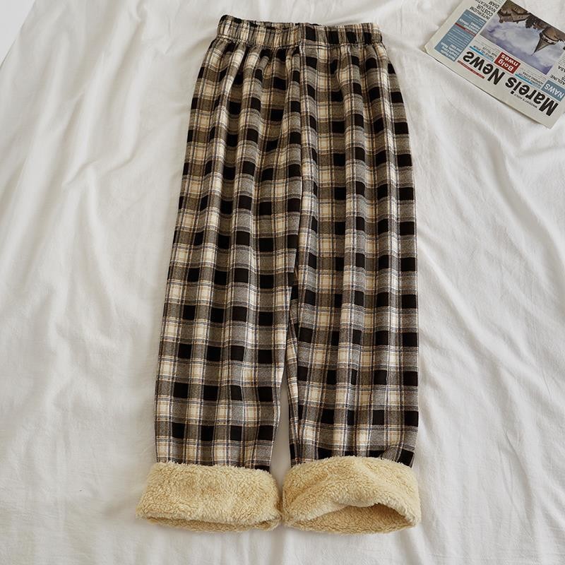 Levoire | Pantalon De Pyjama Décontracté En Polaire Doublé Braun Une taille
