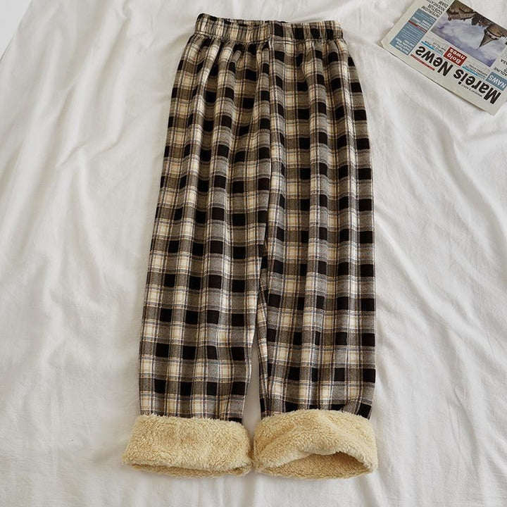 Levoire | Pantalon De Pyjama Décontracté En Polaire Doublé Braun Une taille