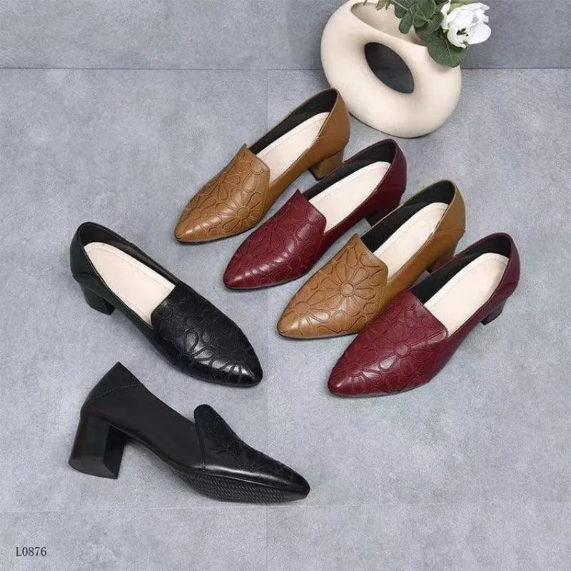 Levoire | Belles chaussures en dentelle à talons moyens