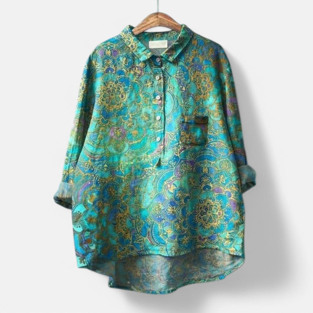 Levoire | Chemisier Élégant Avec Motif Floral Et Une Touche De Grâce Modèle 10