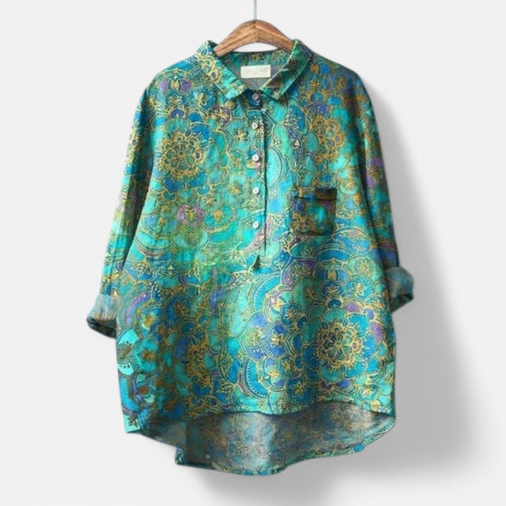 Levoire | Chemisier Élégant Avec Motif Floral Et Une Touche De Grâce Modèle 10