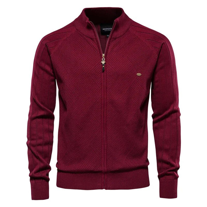 Levoire | Pull Confortable à Manches Longues avec Fermeture Éclair Rot
