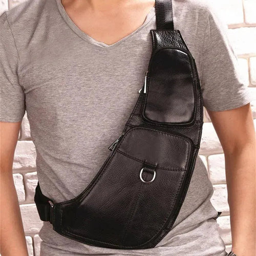 Levoire | Sac à bandouillère pour homme en cuir, première couche, sac décontracté en cuir de vache