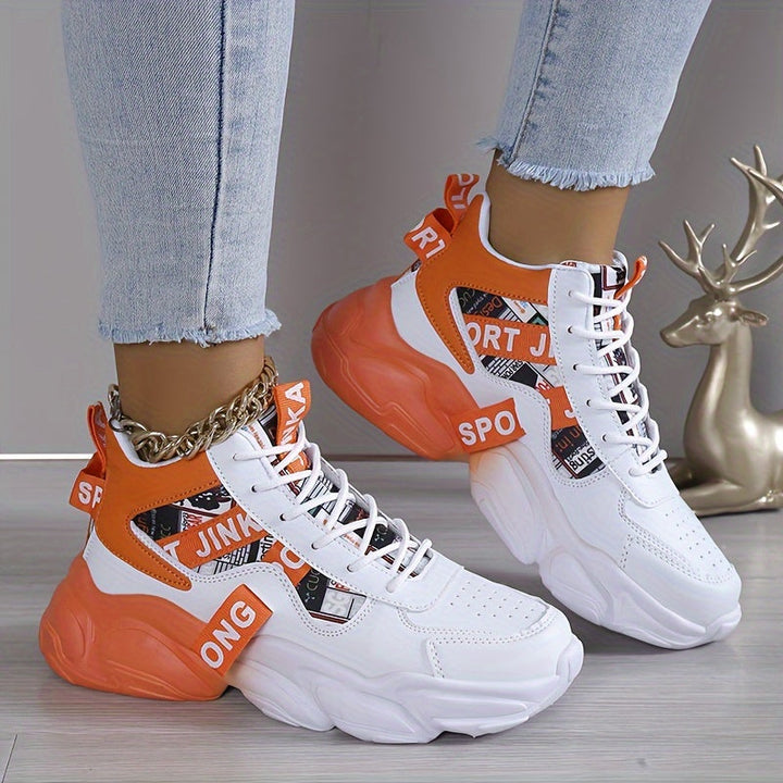 Levoire | Botte De Cheville Antidérapante Lisse Confortable À Lacets Orange