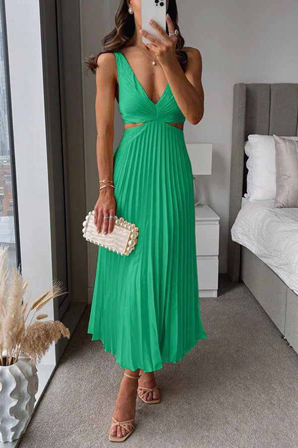 Levoire | Robe Midi Élégante Vert