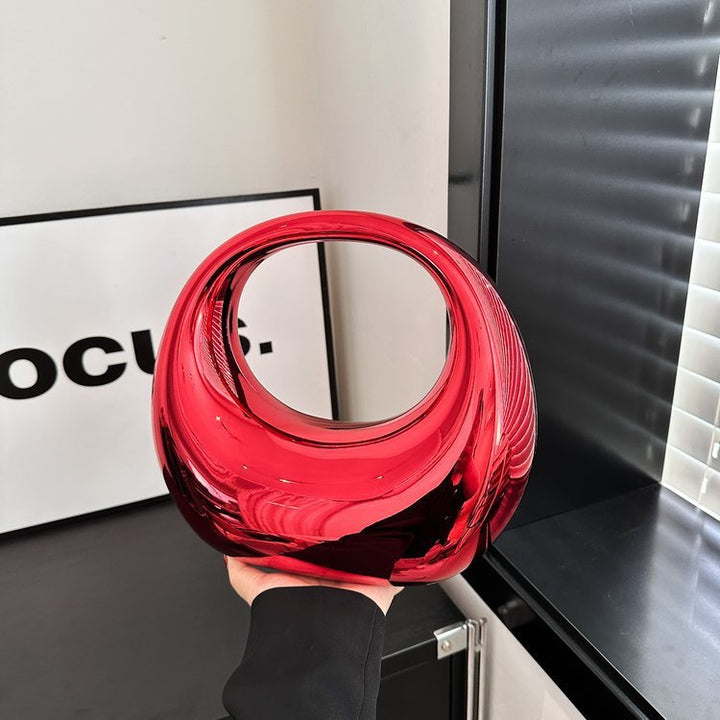 Levoire | Sac En Acrylique, Sac De Soirée En Forme De Lune, Bandoulière Rot