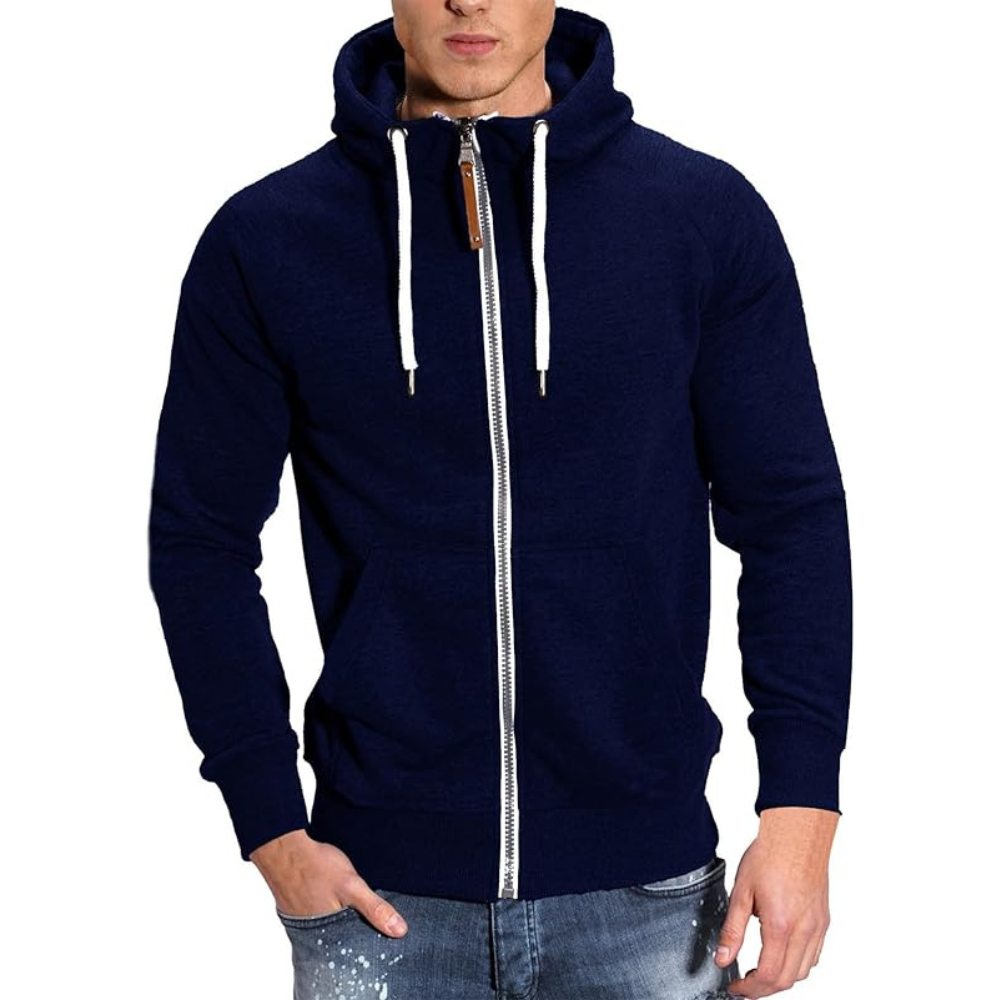 Levoire | Gilet À Capuche Stylé Pour Hommes Bleu marine