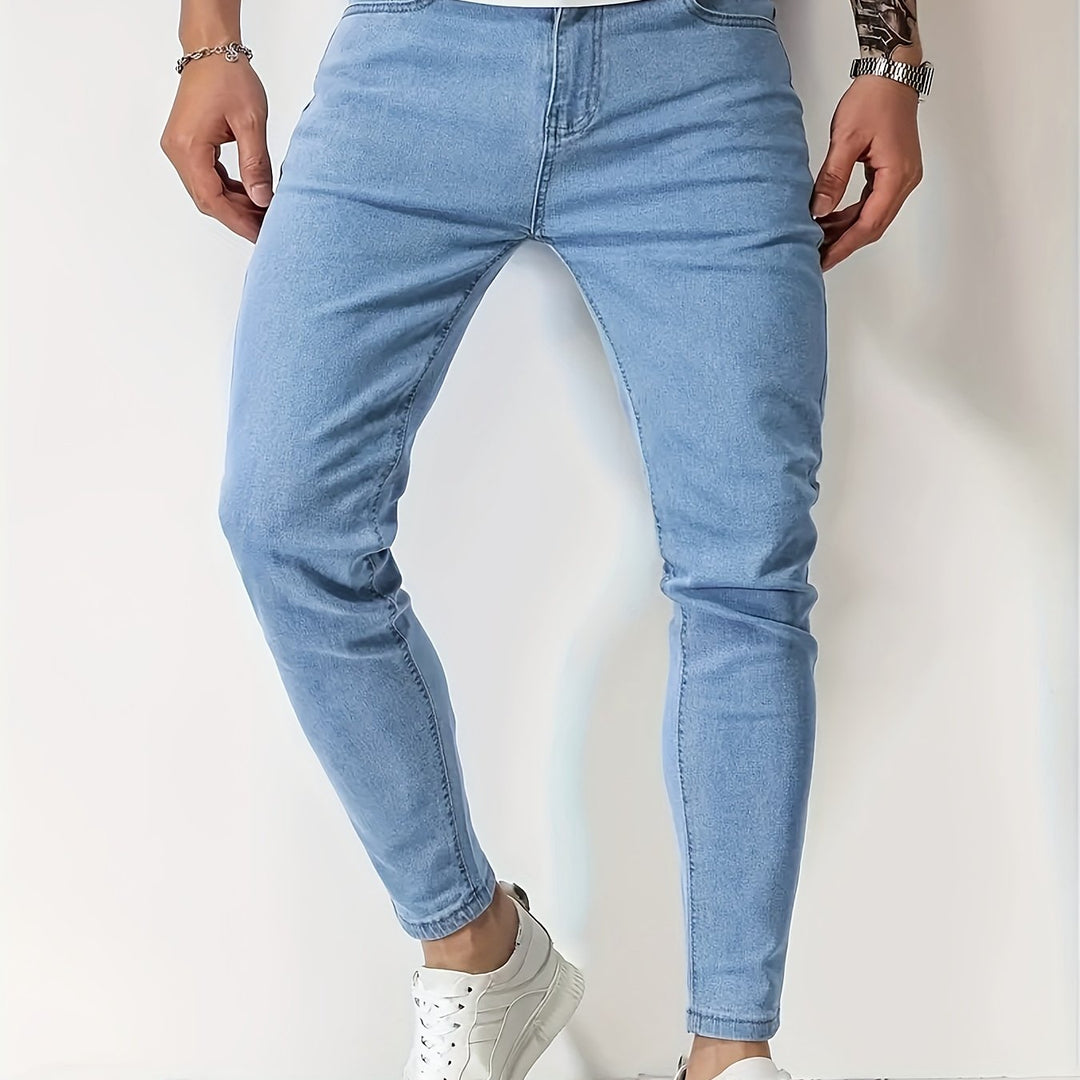 Levoire | Jeans Pour Hommes Slim Fit En Denim Stretch Bleu ciel