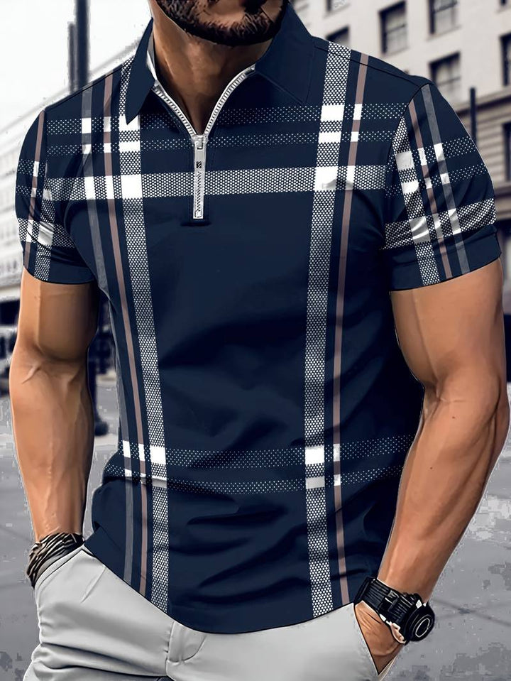 Levoire | Chemise De Golf Rouge À La Mode Dans Le Style De Rue Gris foncé