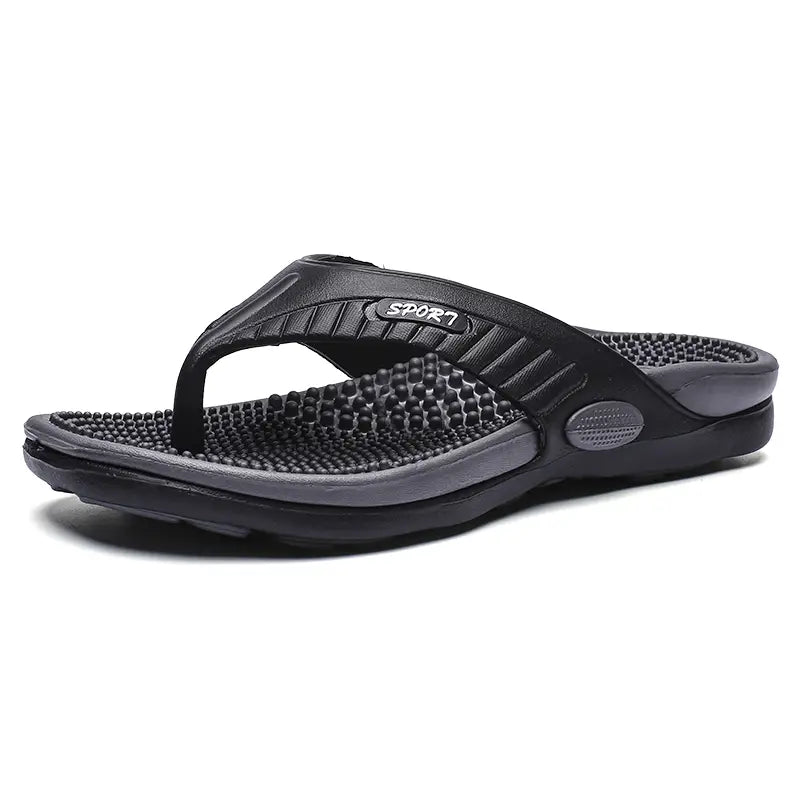 Levoire | Tongs Légères Avec Semelle À Points De Pression Pour Hommes Noir