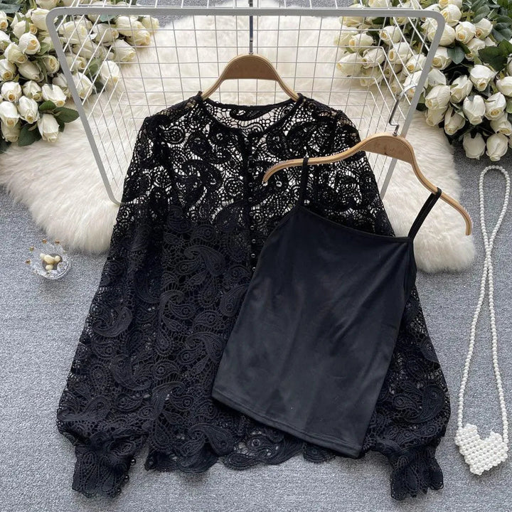 Levoire | Chemisier femme à col rond Noir Une taille