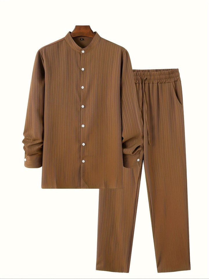 Levoire | T-Shirt À Manches Longues Unicolore Et Pantalons De Survêtement