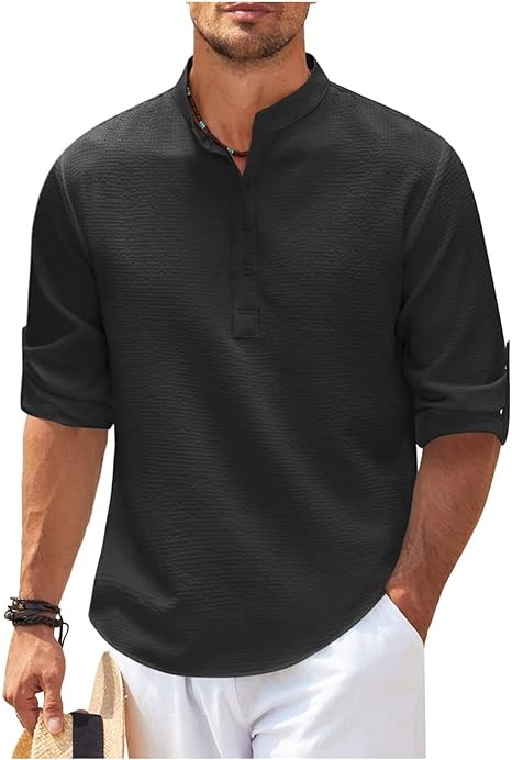 Levoire | Chemise Élégante À Col Montant Nior