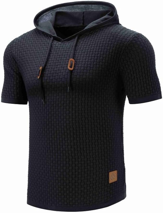 Levoire | Sweat-shirt à Manches Courtes Confortable Chaud Noir