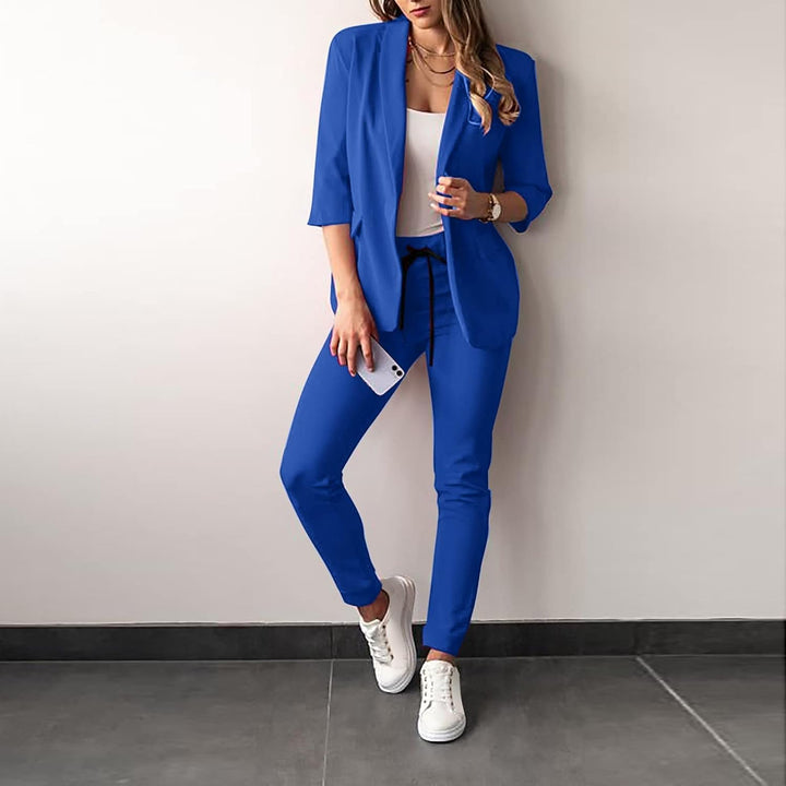 Levoire | Blazer Et Pantalon Stylé Pour Femmes Bleu roi