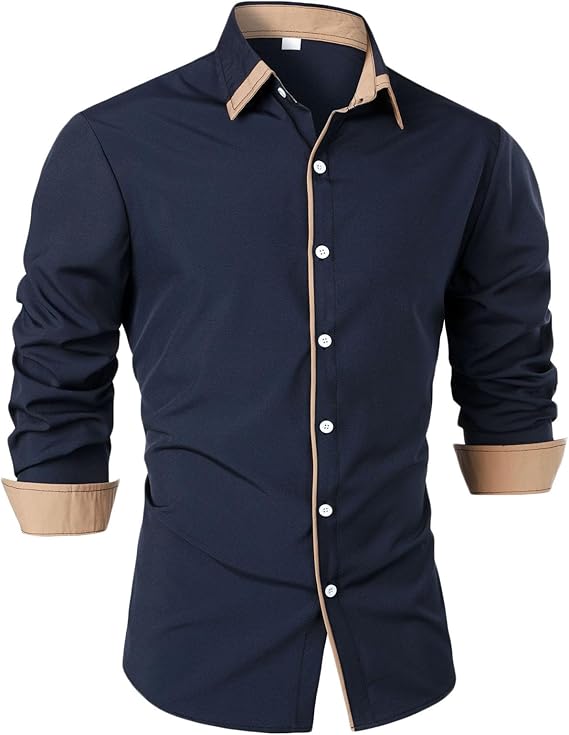 Levoire | Homme Chemise À Manches Longues Respirante Bleu marine