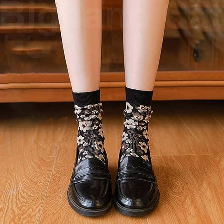 Levoire | De 5 Paires De Chaussettes Vintage À Fleurs