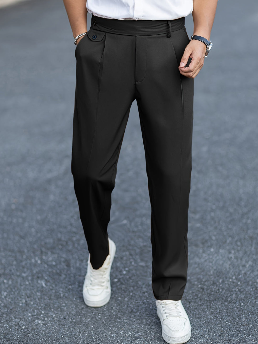 Levoire | Pantalons Pour Hommes De La Réunion Des Sommeliers En Polyester 100 % Unicolore Noir