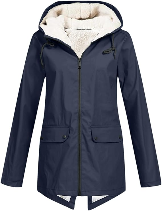Levoire | Veste à capuche à manches longues chaude avec zip Gris de mer