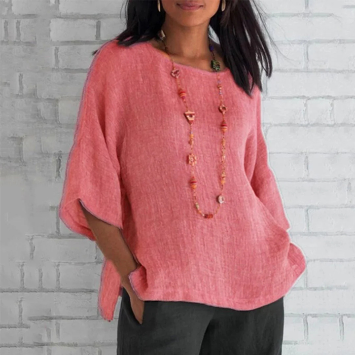 Levoire | Ample - Haut Pour - Femmes - Manches 3/4 Rose