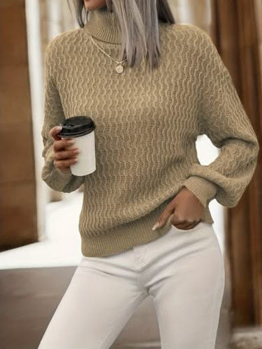 Levoire | Pull Col Montant En Laine En Tricot Épais Pour Femmes Chaleur Et Légèreté Élégance