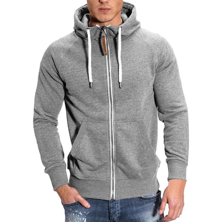 Levoire | Gilet À Capuche Stylé Pour Hommes Gris clair