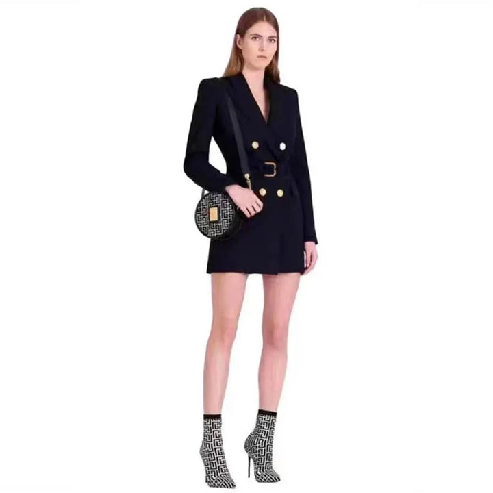 Levoire | Robe Blazer Bureau Classique avec Ceinture