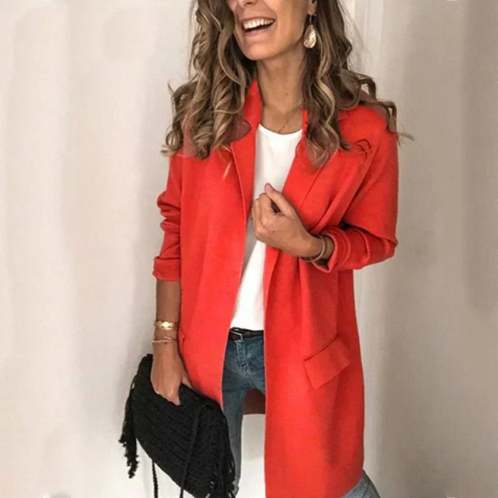 Levoire | Blazer Élégant En Couleur Vive Rot
