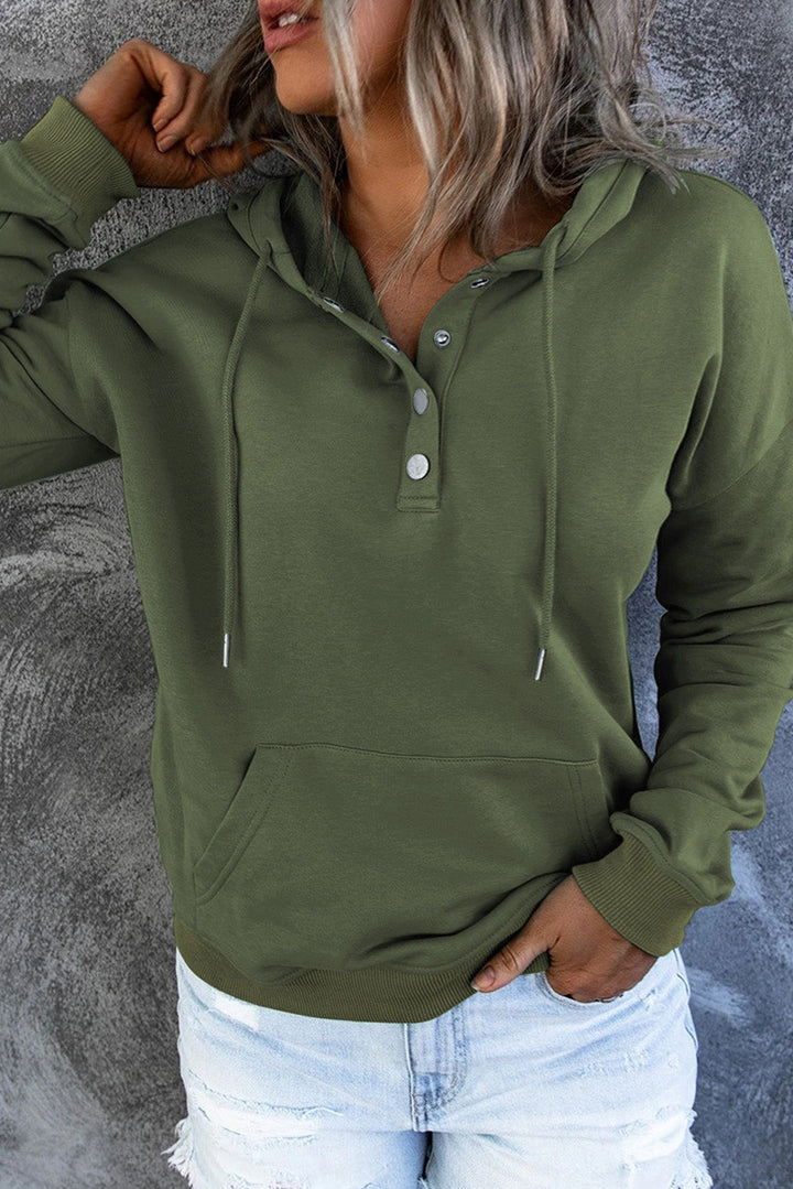 Levoire | Sweat À Capuche En Fleece Avec Détails En Bouton